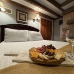 charcuterie on a bed